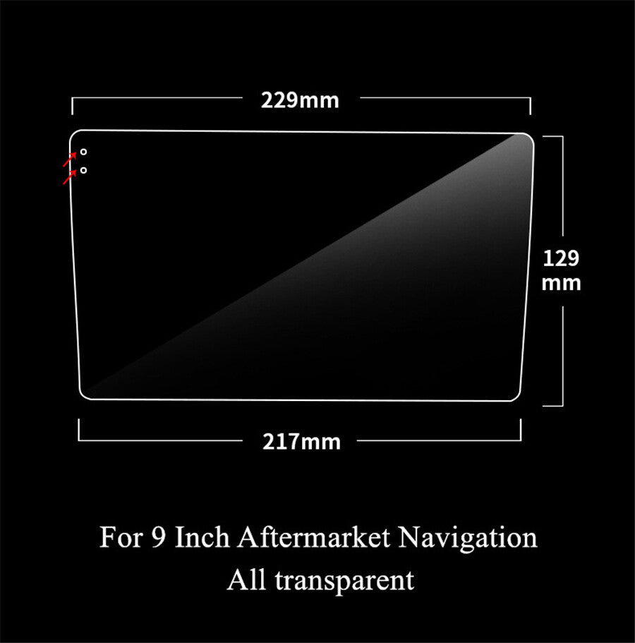 9H Tempered Glass Screen Protector Film For 9 Inch Car Radio DVD GPS Navigation