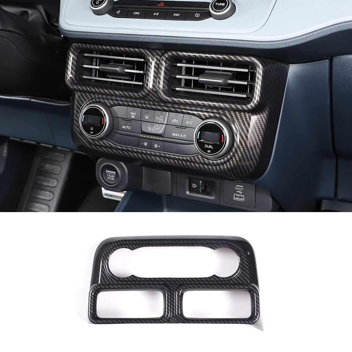 4-Pack Red Interior A/C Vent Exit Ring Trim for Tacoma 2016-2022 - v