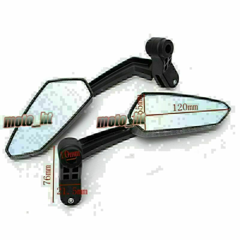 7/8 Handle Bar End Universal Rear View Mirrors Fit for Honda for Yamaha for SUZUKI Black