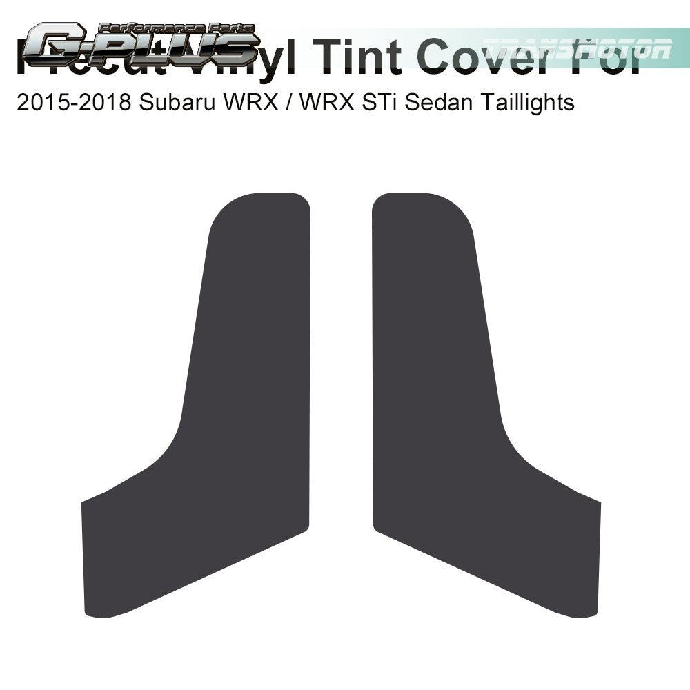 Suitable for 2015-2020 for Subaru WRX/WRX STI taillights with pre-cut film overlay in gray-toned tint. Q
