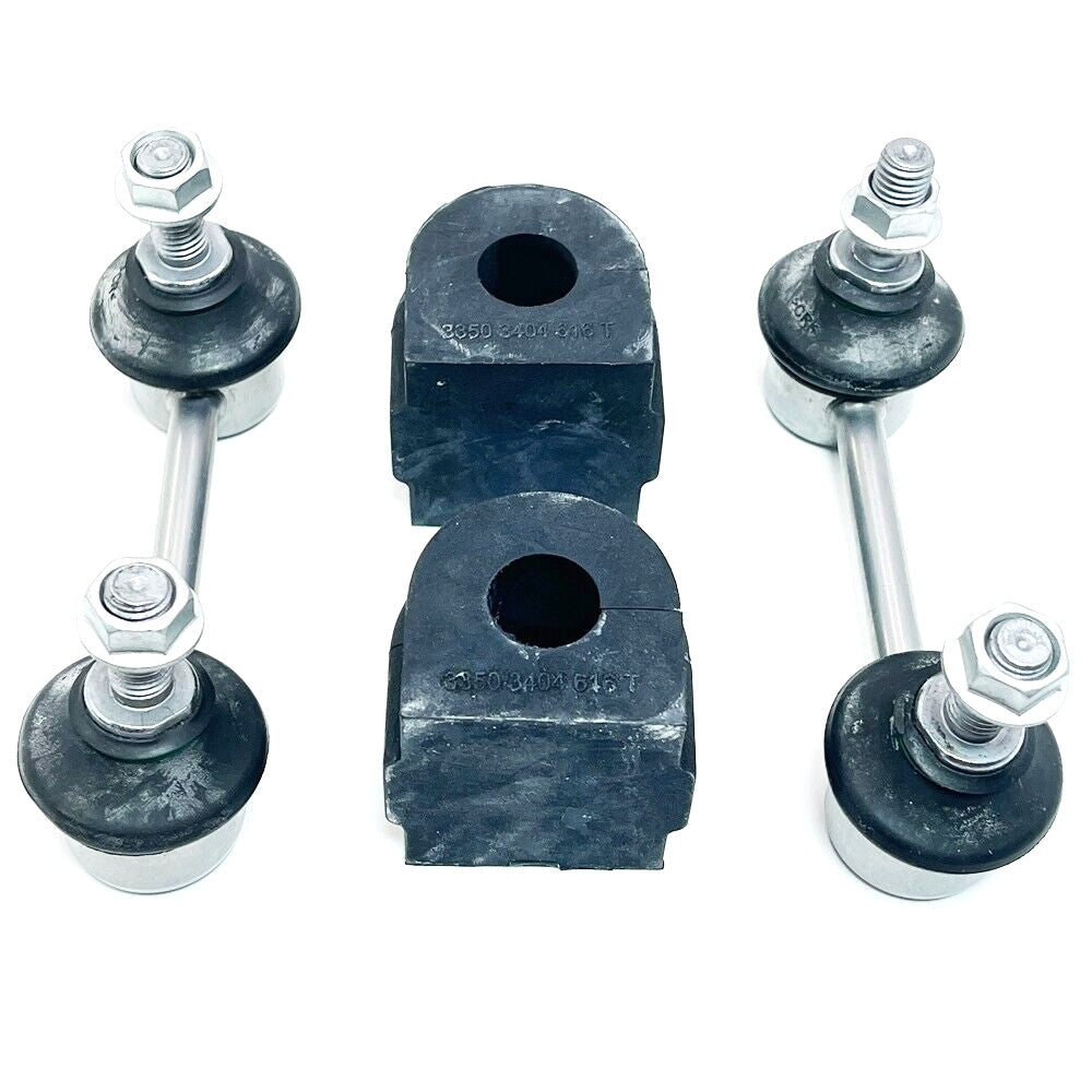 4-Piece Rear Stabilizer/Joystick Link + Stabilizer Bushing Kit for 2004-2010 E83 X3 n
