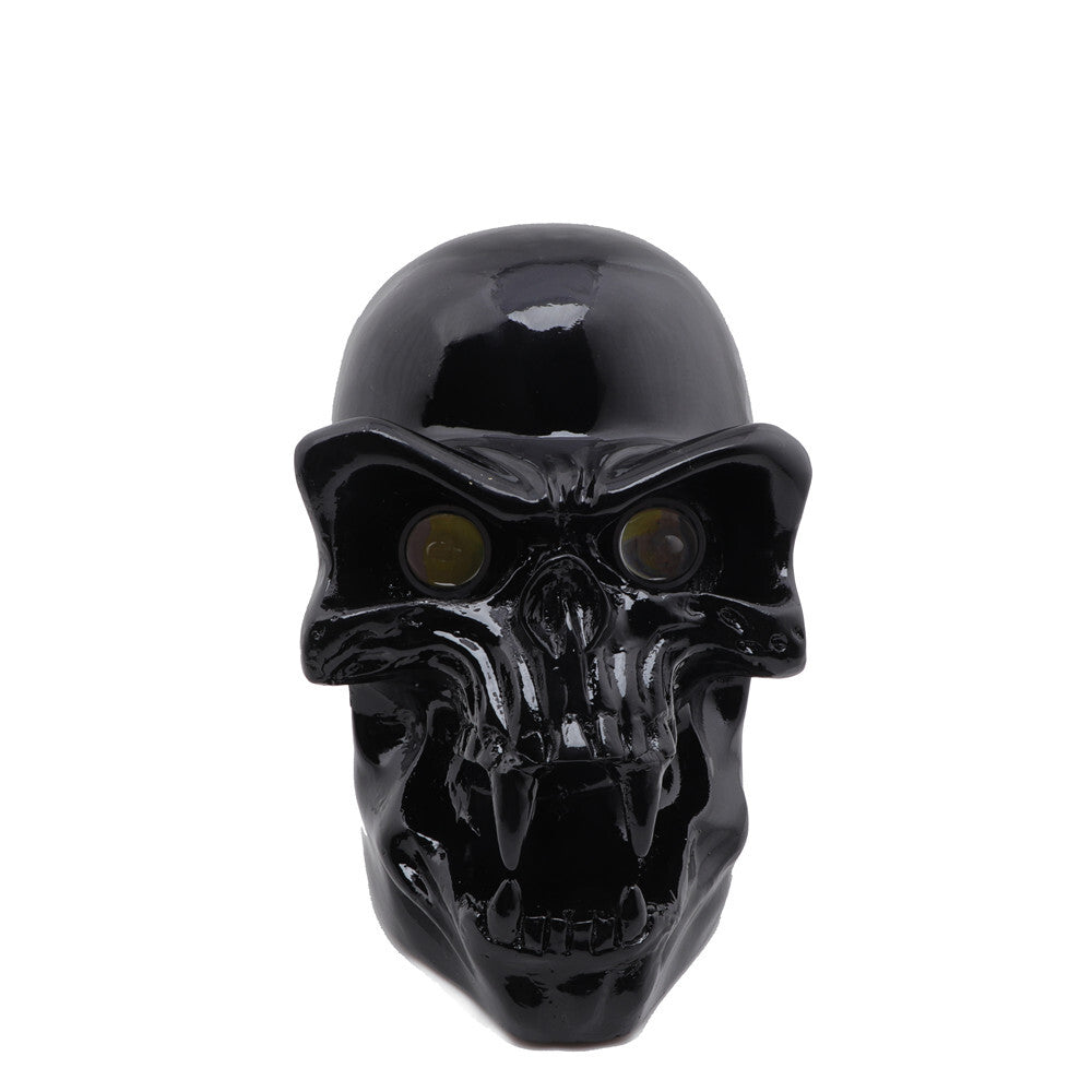 Motorcycle Black Hi/Lo Beam LED Skull Headlight Head Lamp for Harley for Yamaha Q