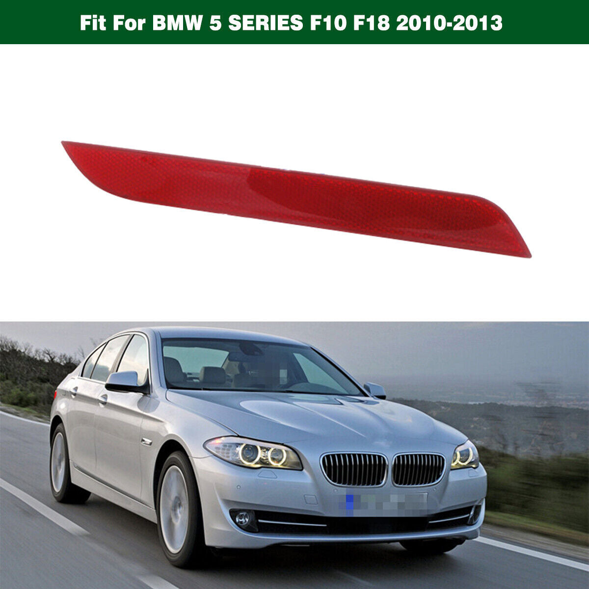 Left Tail Rear Bumper Reflector Reflex Light for BMW 5-Series F10 F18 2010-2013 Q