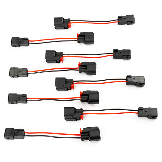 8X Fuel Injector Connector Adapter Set EV1 to EV6/EV14 USCAR LS1 LS2 LS3 LSX LT1
