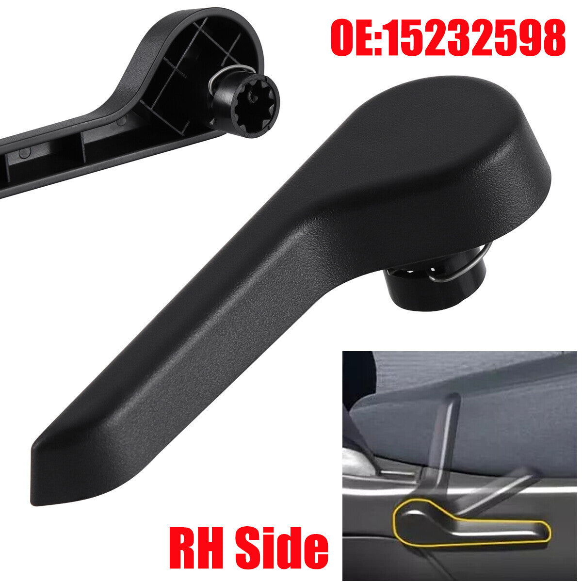 for Seat Adjuster Lever Handle Right Side RH for Chevy Silverado for GMC 07-14 15232598