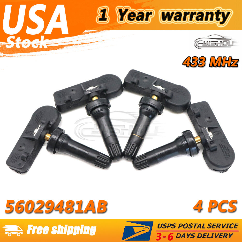 4PCS New Tire Pressure Sensor TPMS 56029481AB for Dodge for Ram 1500 for Jeep Commander