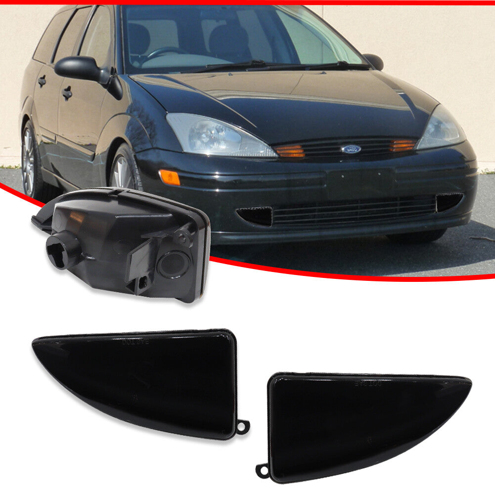 Smoked front bumper side fog light covers (pair) 00-04 Focus - v