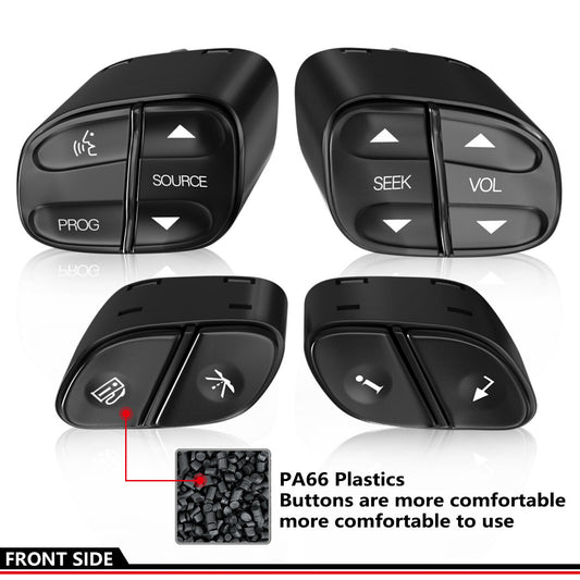 4-piece LED steering wheel radio volume control switch button for GMC - n