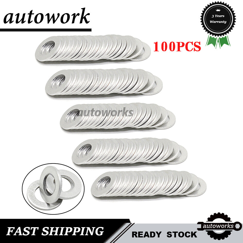 100Pcs Oil Drain Plug Gasket Crush Washer 12mm Hole Fits for Toyota for Scion for Lexus