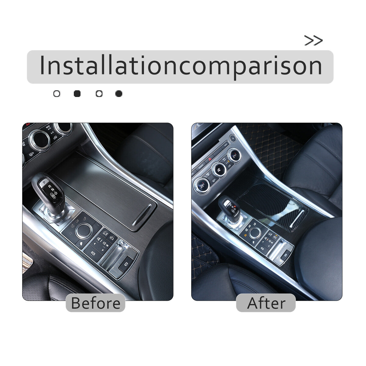 Carbon fiber ABS for Land Rover for Range Rover Sport 2014-2017 center console panel cover trim. n