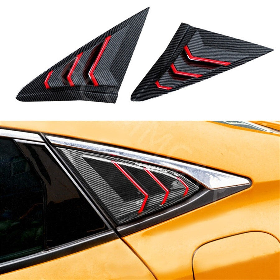Quarter Window Louver Cover Trim for Honda for Civic 2016-2021 Side Vent Accessories