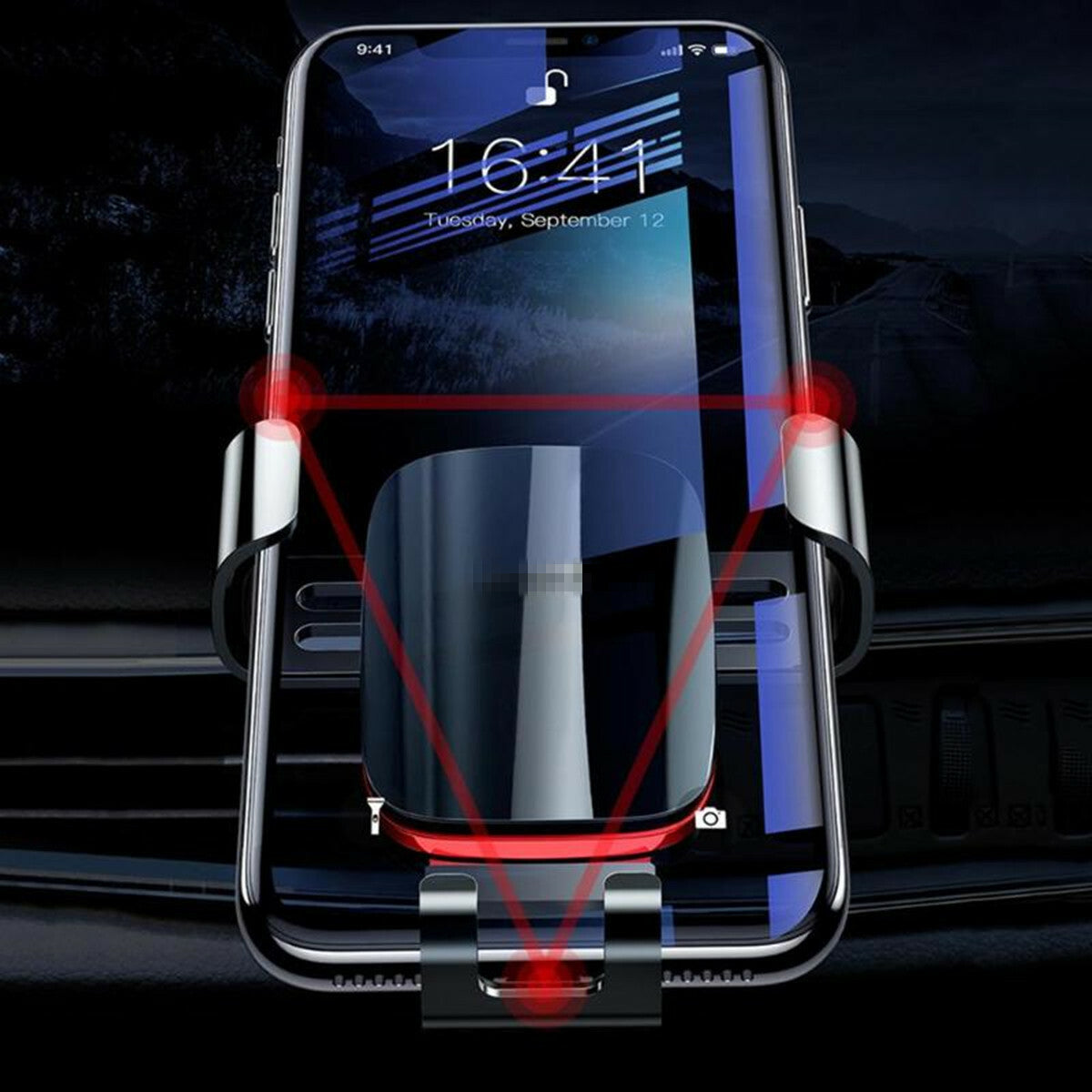 Metal Gravity Car Dash CD Slot Mount Phone Holder Bracket Stand Adjustable Clamp