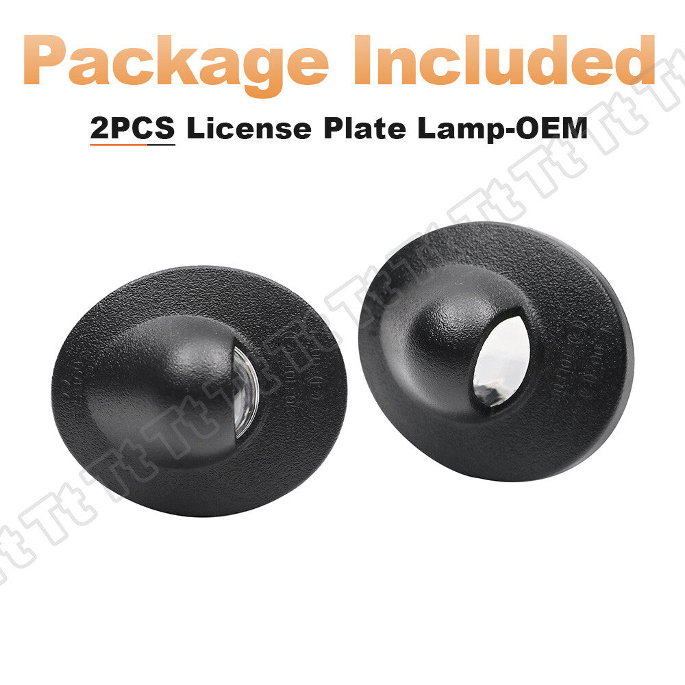 2pcs LED License Plate Light Rear Bumper Label Assembly Light House for F150 F250- v