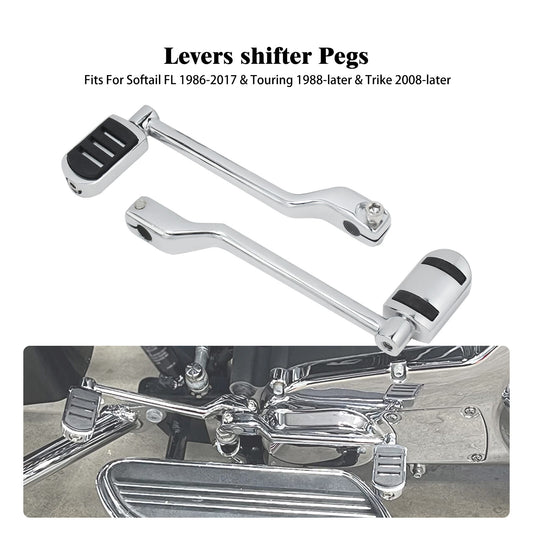 Chrome Heel Toe Shifter Lever Pegs for Harley Touring Road Electra Glide 08-2023 Q