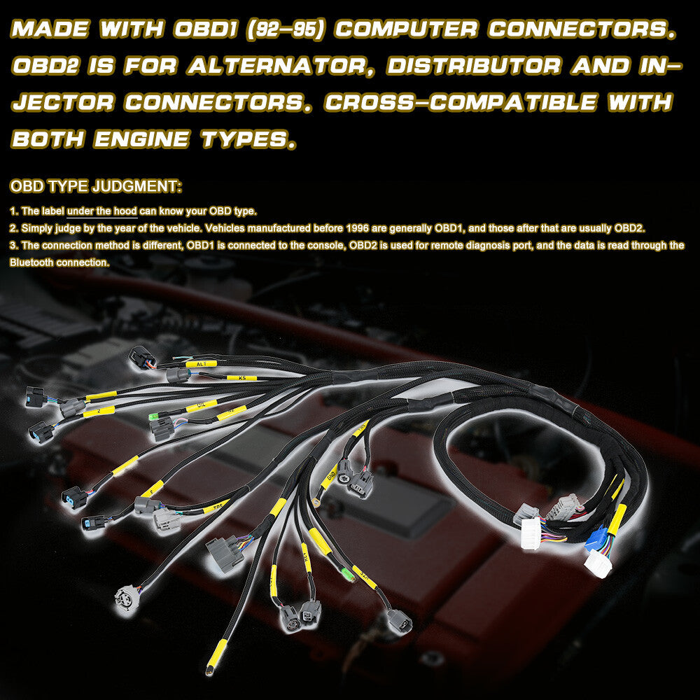 OBD2 Engine Harness Wire Set For 92-00 for Honda for Civic for Acura Integra B16 B18 D16