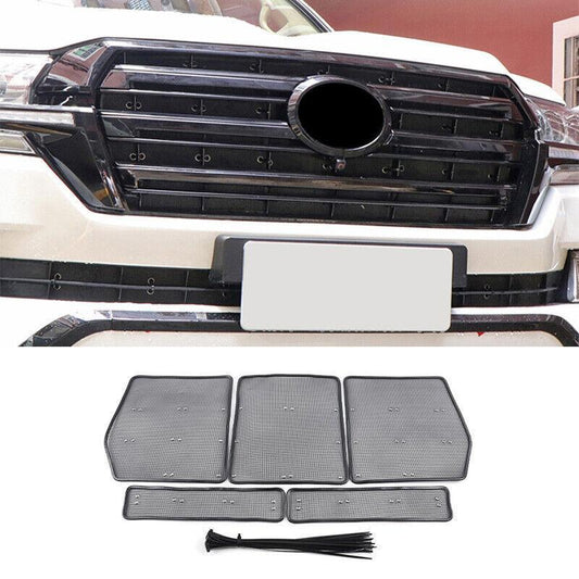 Black Front Mesh Grill Grille Anti-Insect Net for Toyota for Land Cruiser 2016-2021