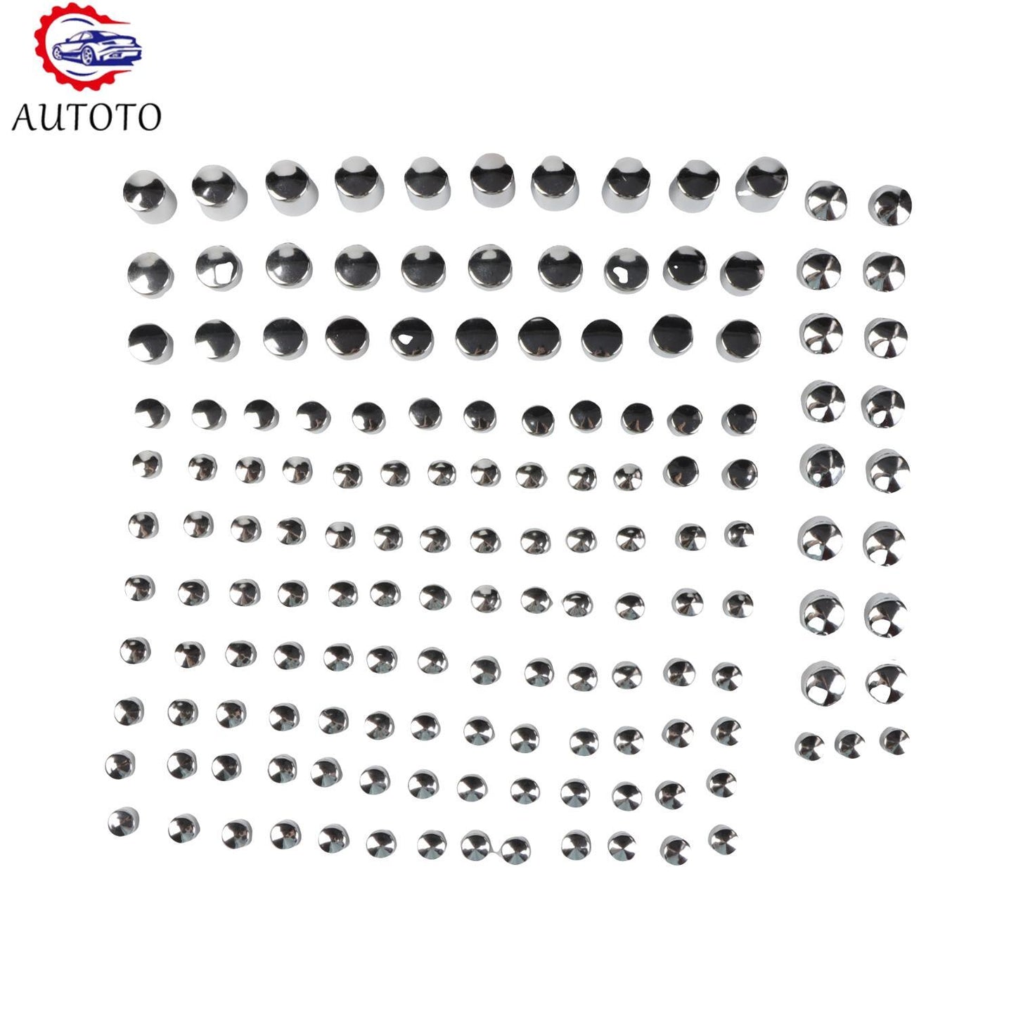 120 pcs Engine Bolt Cover Silver Fit for Engine Screw Bolt Cover Caps for Harley