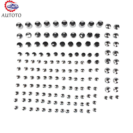 120 pcs Engine Bolt Cover Silver Fit for Engine Screw Bolt Cover Caps for Harley