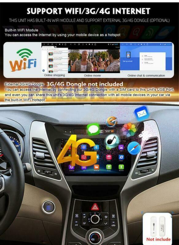 Android 9.1 9 Quad-core 2+32G Car Stereo Radio GPS for Hyundai for Elantra 2014-16