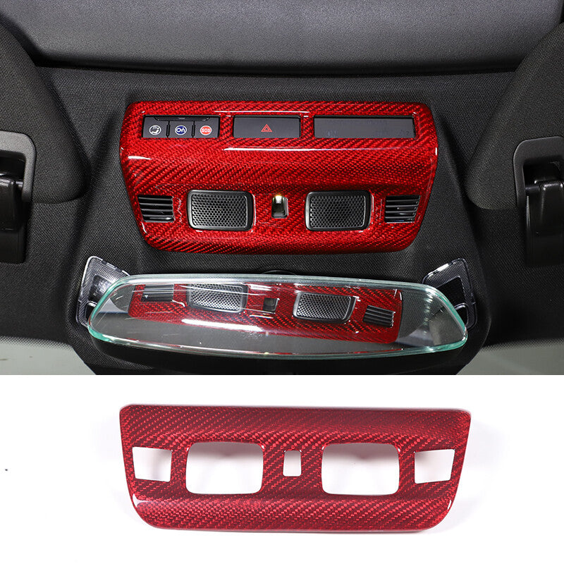 2-Pack ABS Red Window Lift Button Frame Trim Cover for Corvette C6 Z06 2005-2013- v