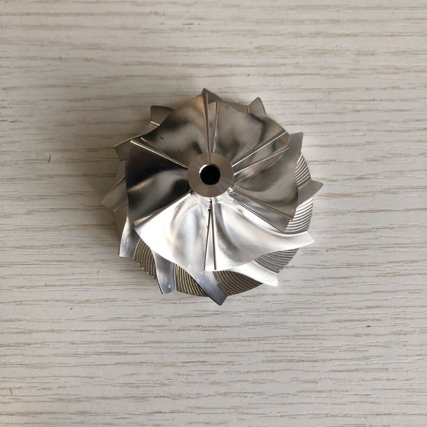 GT15-25 47.56/61.98 mm 6+6 Blade Overback: 2.67 Turbine Press Compressor Wheel
