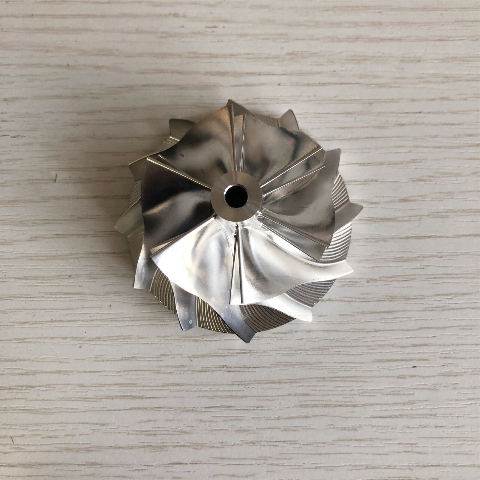 GT15-25 47.56/61.98 mm 6+6 Blade Overback: 2.67 Turbine Press Compressor Wheel