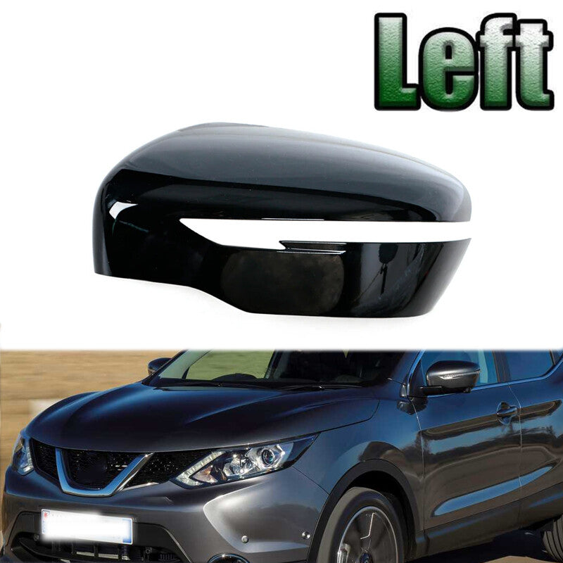 Left For Qashqai J11 X-Trail T32 2014-2020 Rearview mirror cover black v