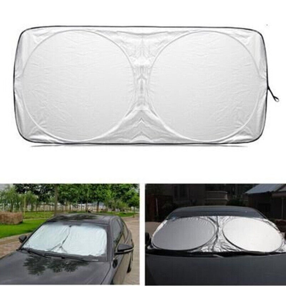 1 Foldable Jumbo Car Front Rear Window Sun Shade Visor Windshield Block Cover. n