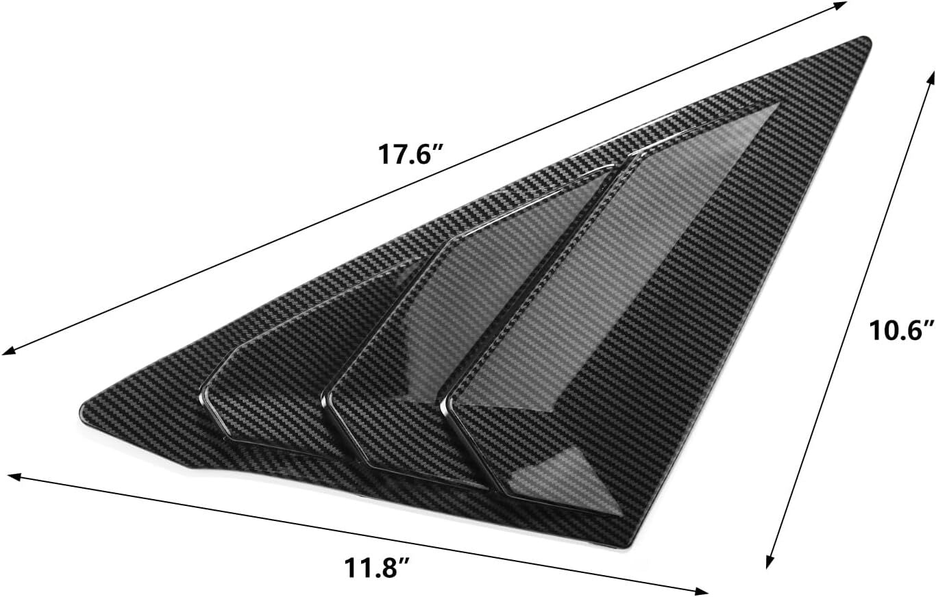 2-Piece Carbon Fiber Rear Window Louver Spoon for Honda for Civic Sedan 2022-2024