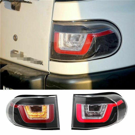 2P Black for Toyota FJ Cruiser 2007-2017 LED Tube Tail Lights Rear Lamps Replace