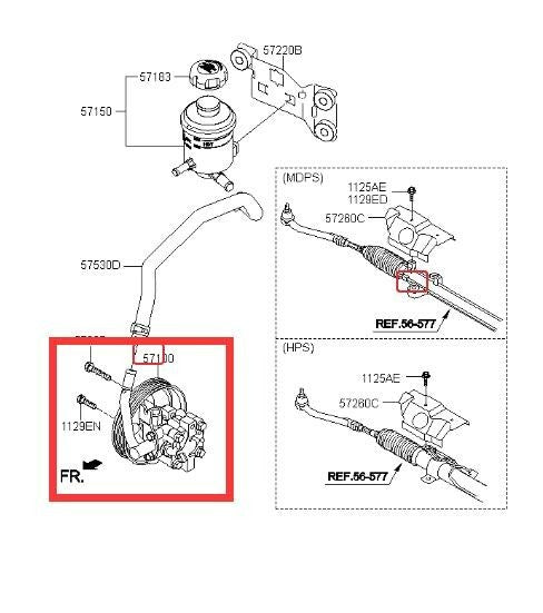 Power Steering Pump for Hyundai Santa Fe 2014 v