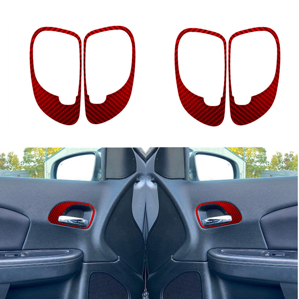 Red Gear Shift Carbon Fiber Interior Panel Cover Trim For 2009-2020 for 370Z v