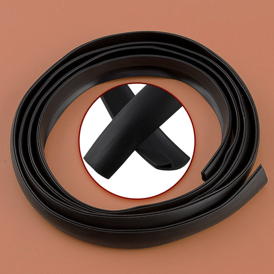 Black Front Windshield Seal Strip Rubber Sealed Moulding Trim Universal