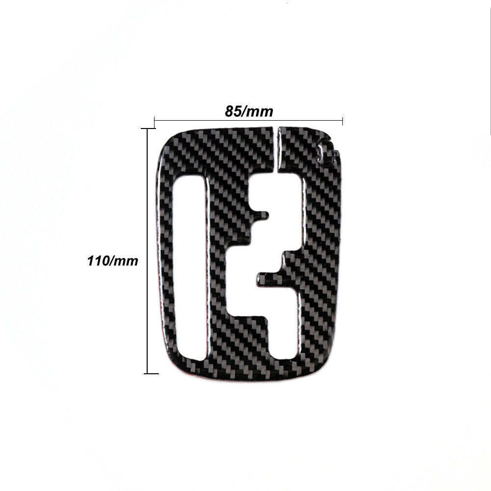 2Pcs Carbon Fiber Gear Shift Panel Cover Trim for Subaru Forester 05-08