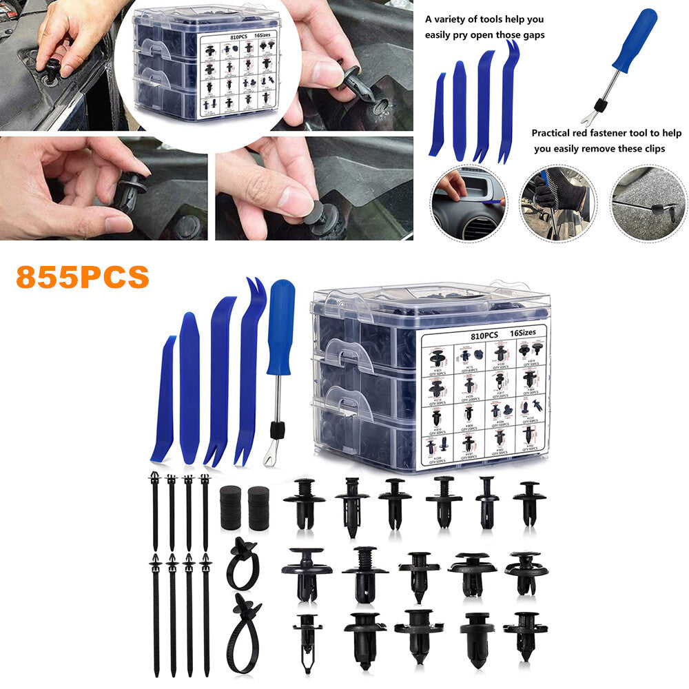 855-piece car body sales promotion rivet decorative panel buckle clip with makeup remover mold - n