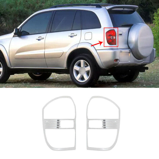 for Toyota RAV4 SUV 2001-03 Chrome ABS Rear Tail Light Lamp Cover Frame Trim 2x