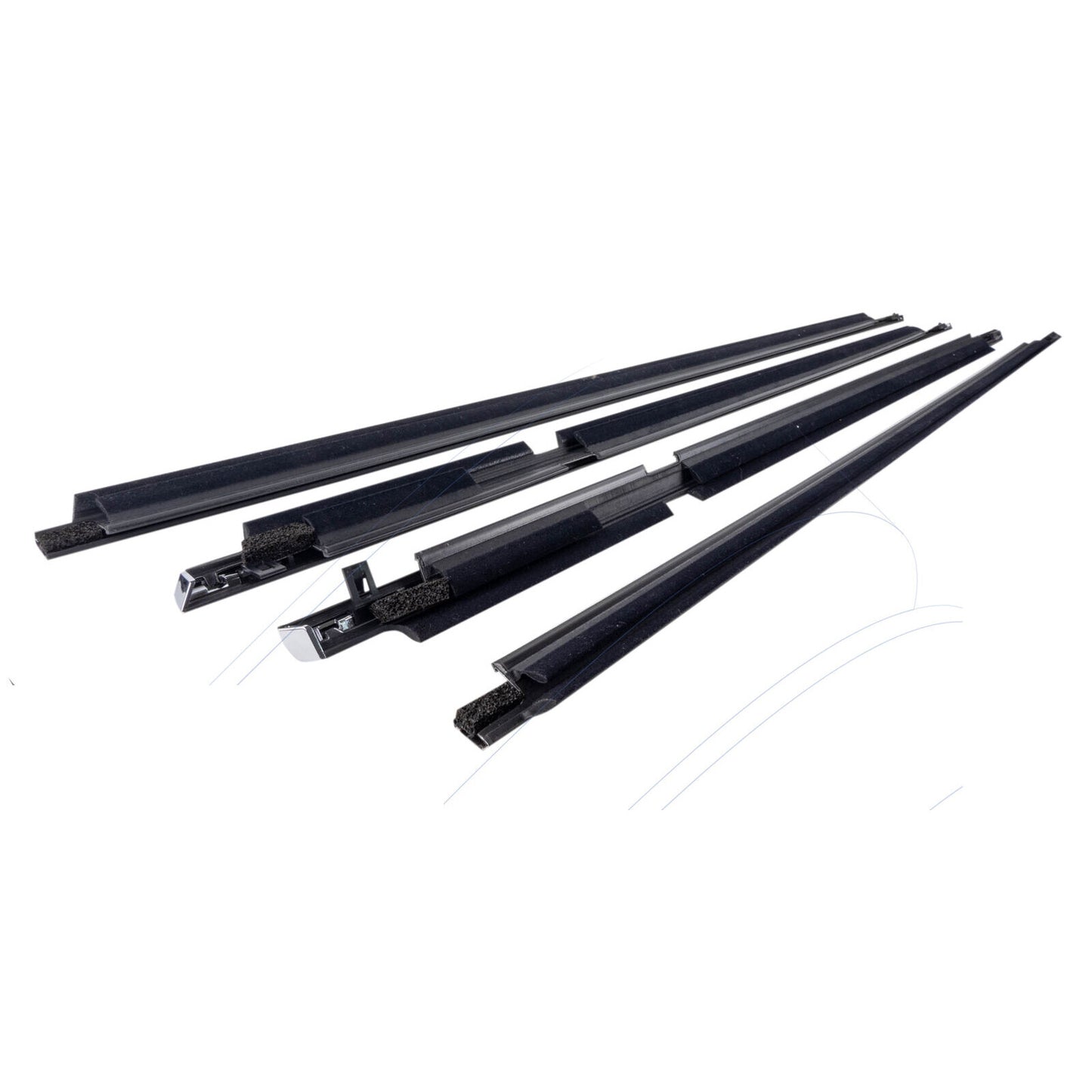 for Lexus GX470 Prado 03-09 Black Quarter  Door Belt Moulding Weatherstrip Set