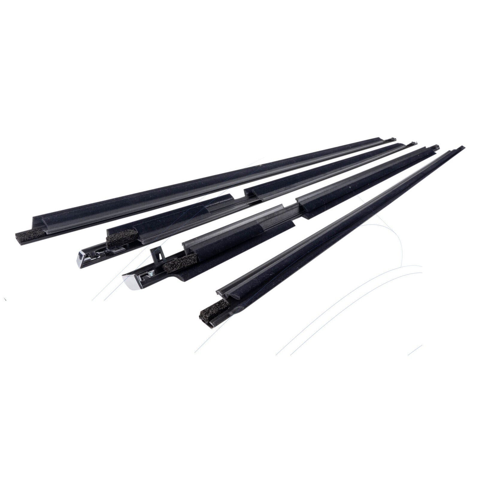 for Lexus GX470 Prado 03-09 Black Quarter  Door Belt Moulding Weatherstrip Set
