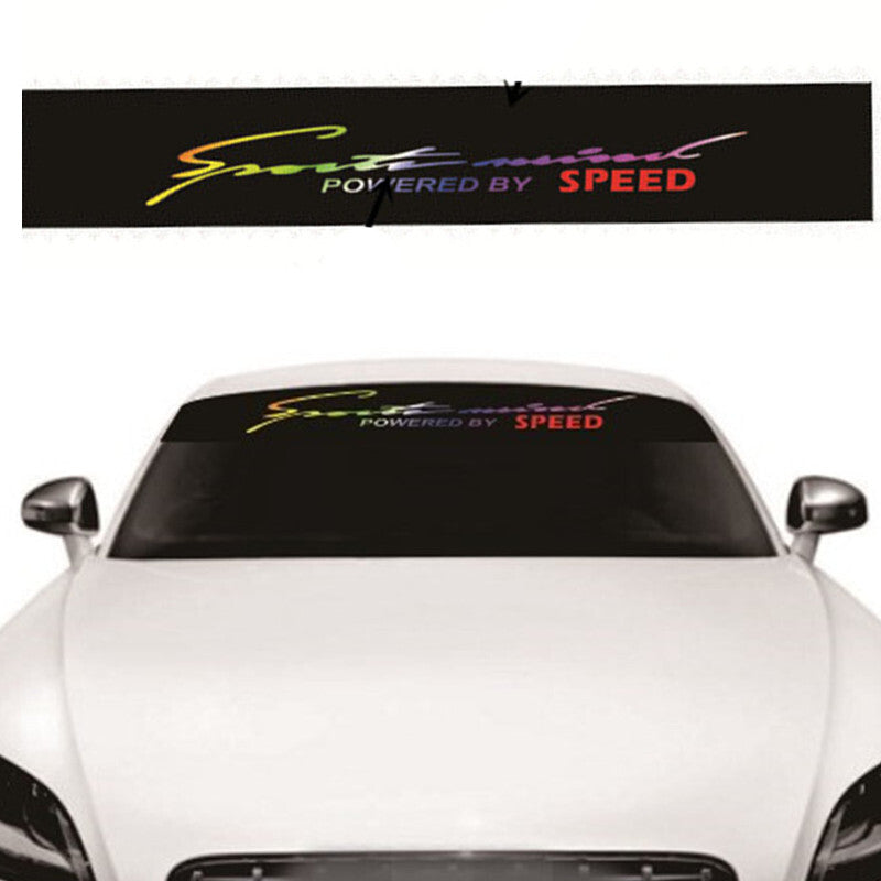 Laser Colorful Reflective Decal Stickers For Front Rear Car Window Windshield