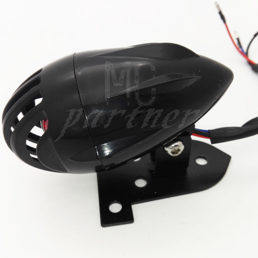 Black for Mini Rear Bullet Tail Brake Light for Harley Bobber Chopper Cafe Custom Q