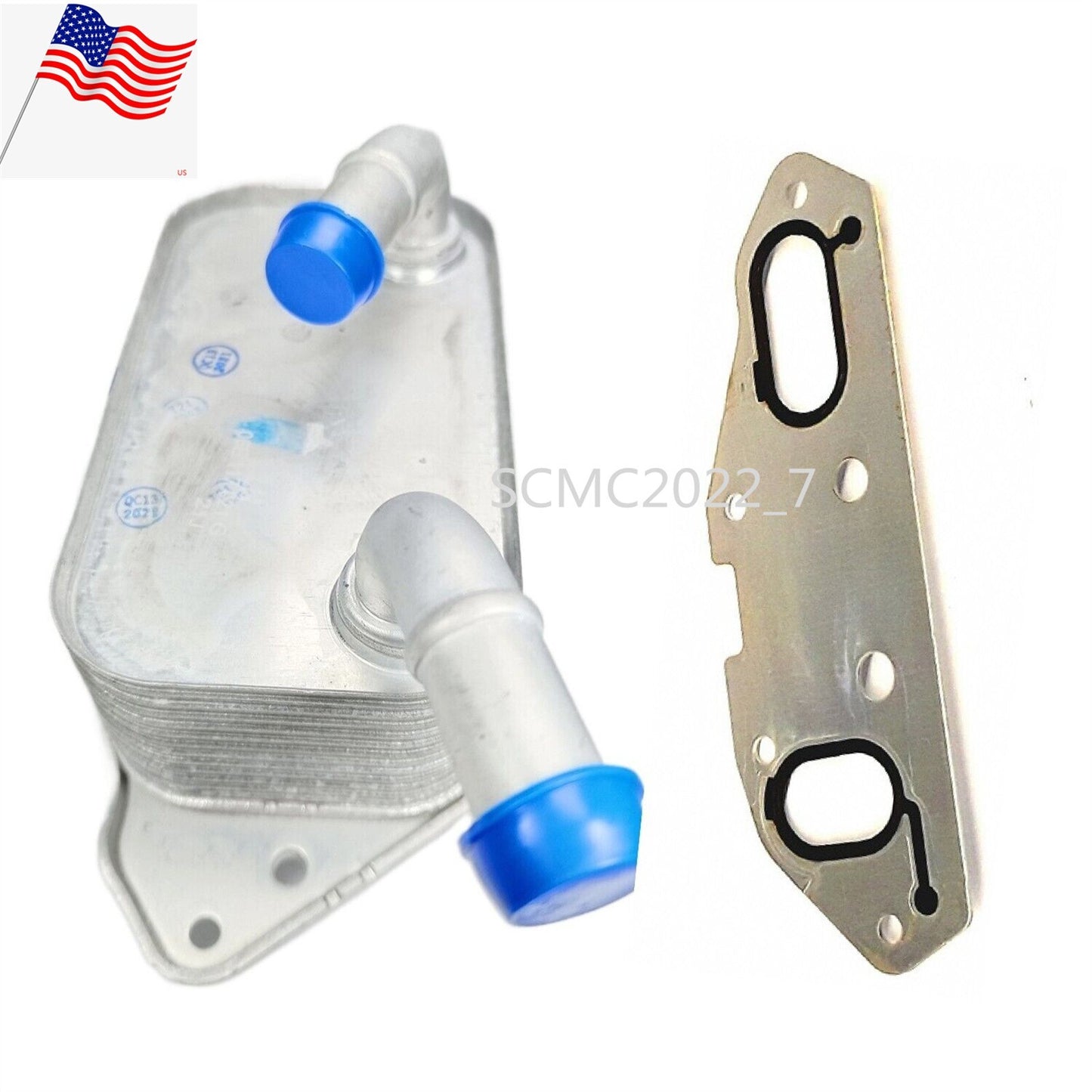 Engine Oil Cooler+ Shim for VW Touareg for AUDI A4 A5 A6 A7 for A8 Q5 Q7 06E 117 021 G