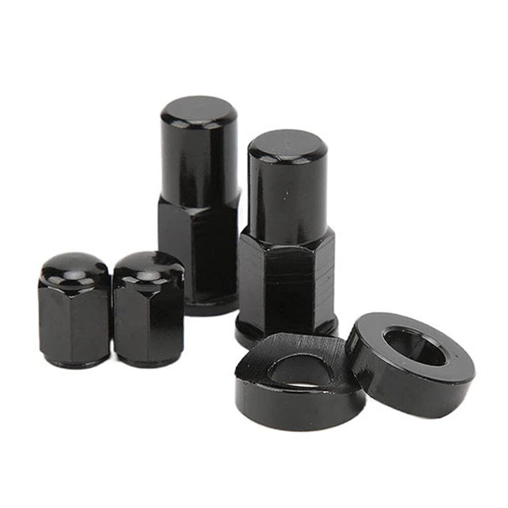 Universal Motorcycle Rim Lock Nuts Spacer Kit Tire Valve Stem Caps
