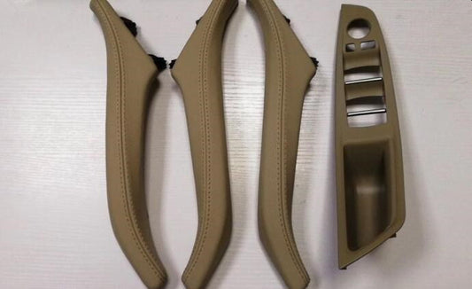1 set of beige door handle recessed handle switch panel and handle for F10- n