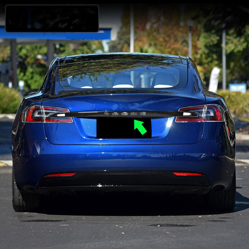 ABS Carbon Fiber Rear Trunk Lid Decoration Trim for Model S 16-2019 2020 B n