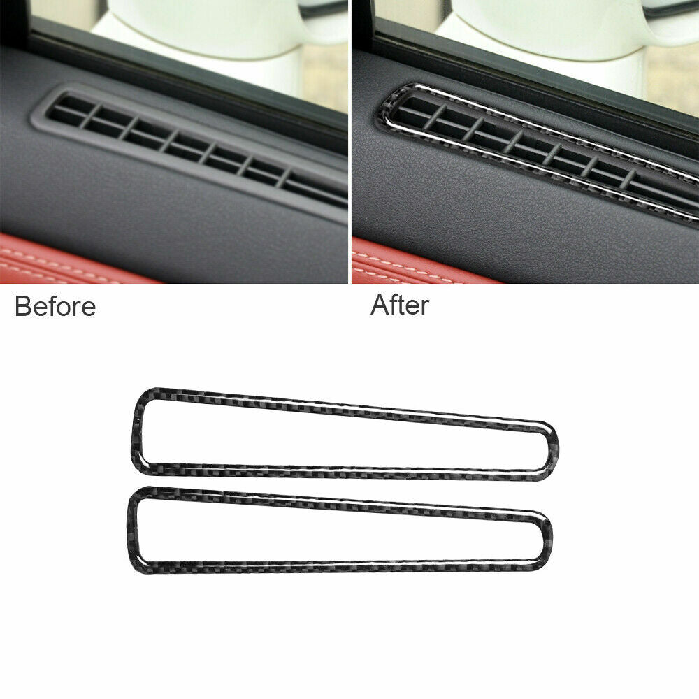 Carbon Fiber Door Air Vent Outlet Trim Cover Fit for Nissan GT-R R35 2008-20