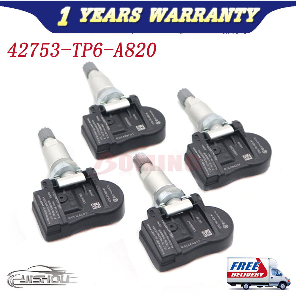 for Honda Crosstour CRV Accord TPMS 4PCS Tire Pressure Sensor 42753-TP6-A820 Q