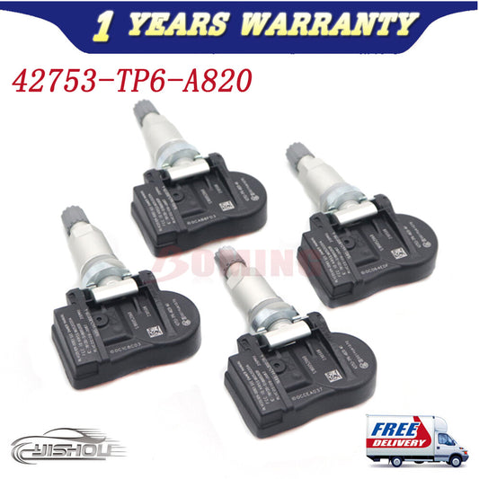 for Honda Crosstour CRV Accord TPMS 4PCS Tire Pressure Sensor 42753-TP6-A820 Q