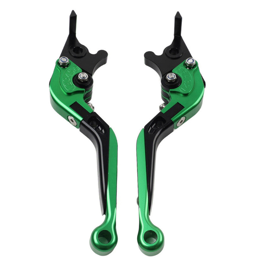 Folding Extendable Brake Clutch Levers for Suzuki GSXR600 GSXR750 11-21 Green