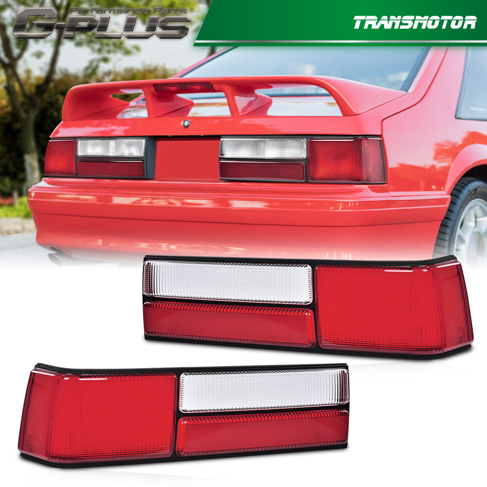 Suitable for 87-93 for Mustang taillight taillight lens left and right double set - v