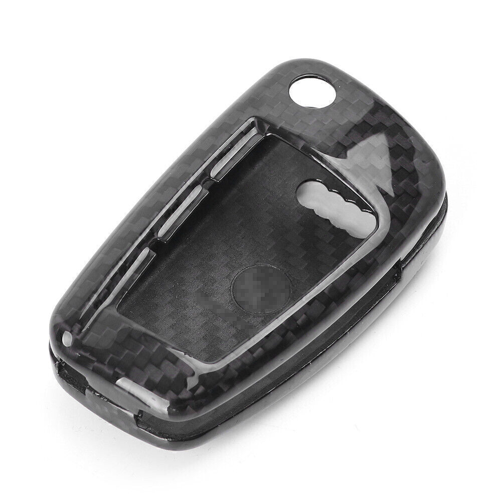 Carbon Fiber Key Remote FOB Case Shell Fits for Audi A3 for A4 TT R8 Q3 Q5 Flip Key case Q